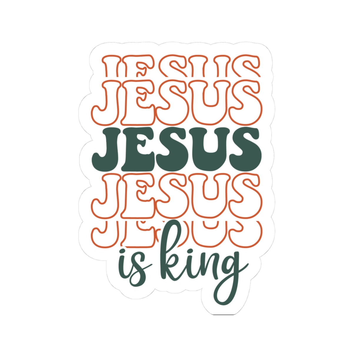 Jesus is King Sticker