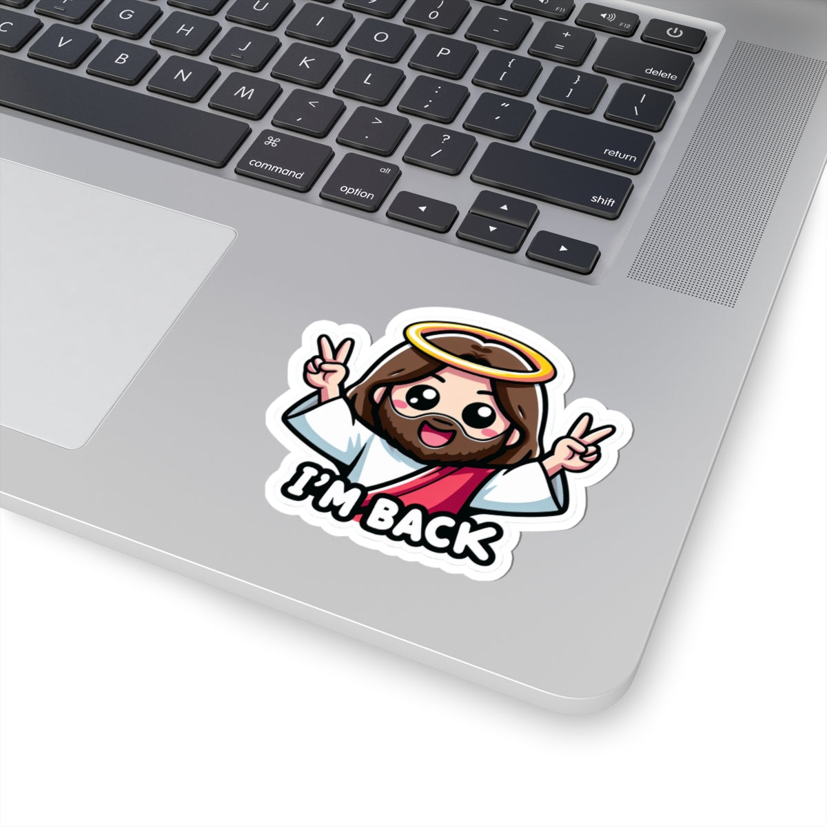 "I'm Back" Jesus Sticker