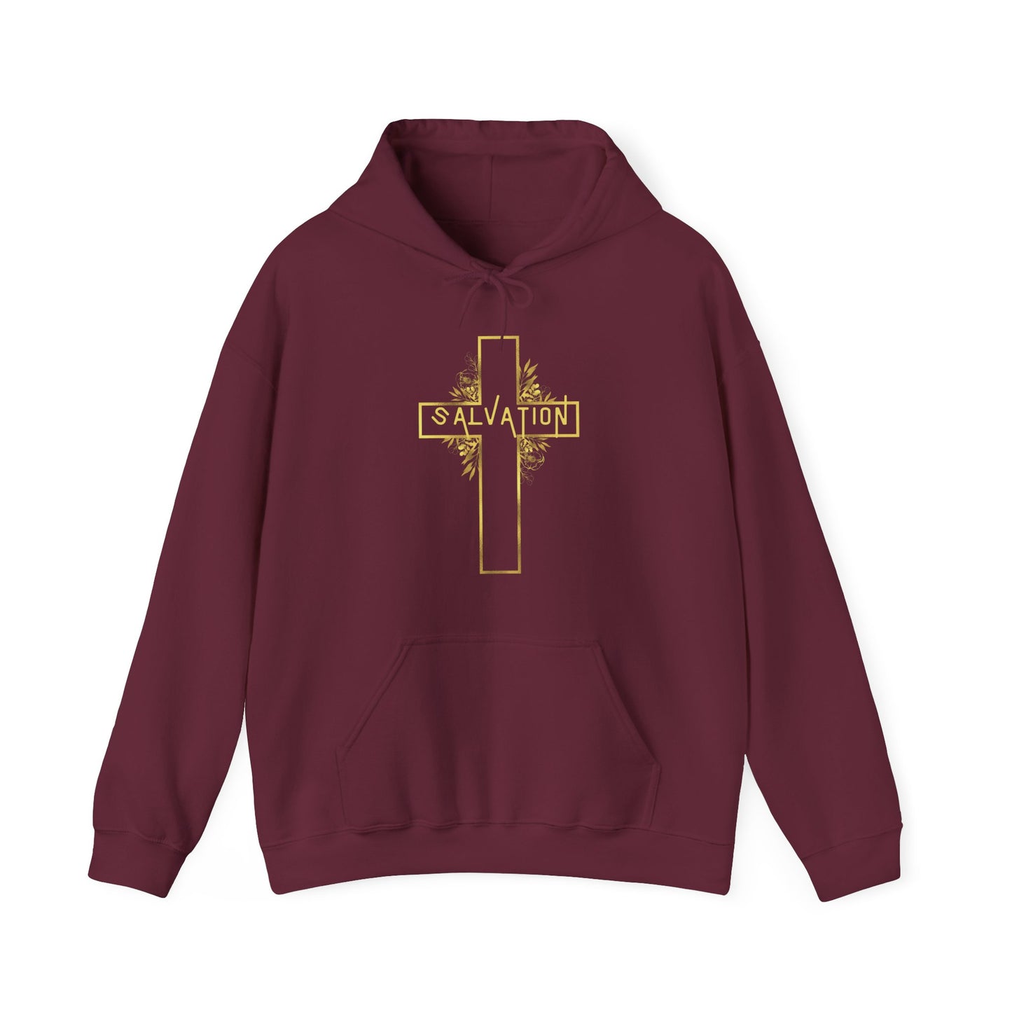 Salvation- Gold Cross Hoodie