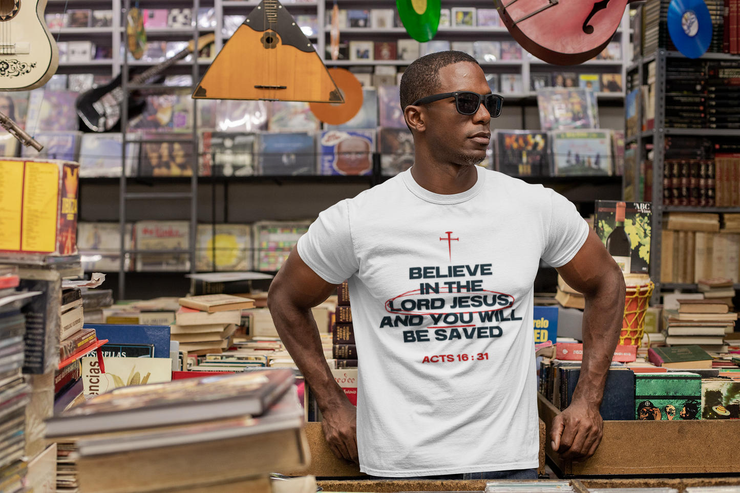 Believe in the Lord Jesus- Act 16:31 T-Shirt