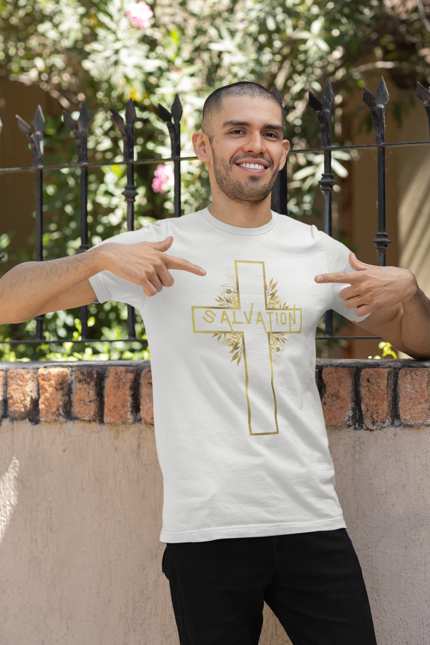 Salvation- Gold Cross T-Shirt