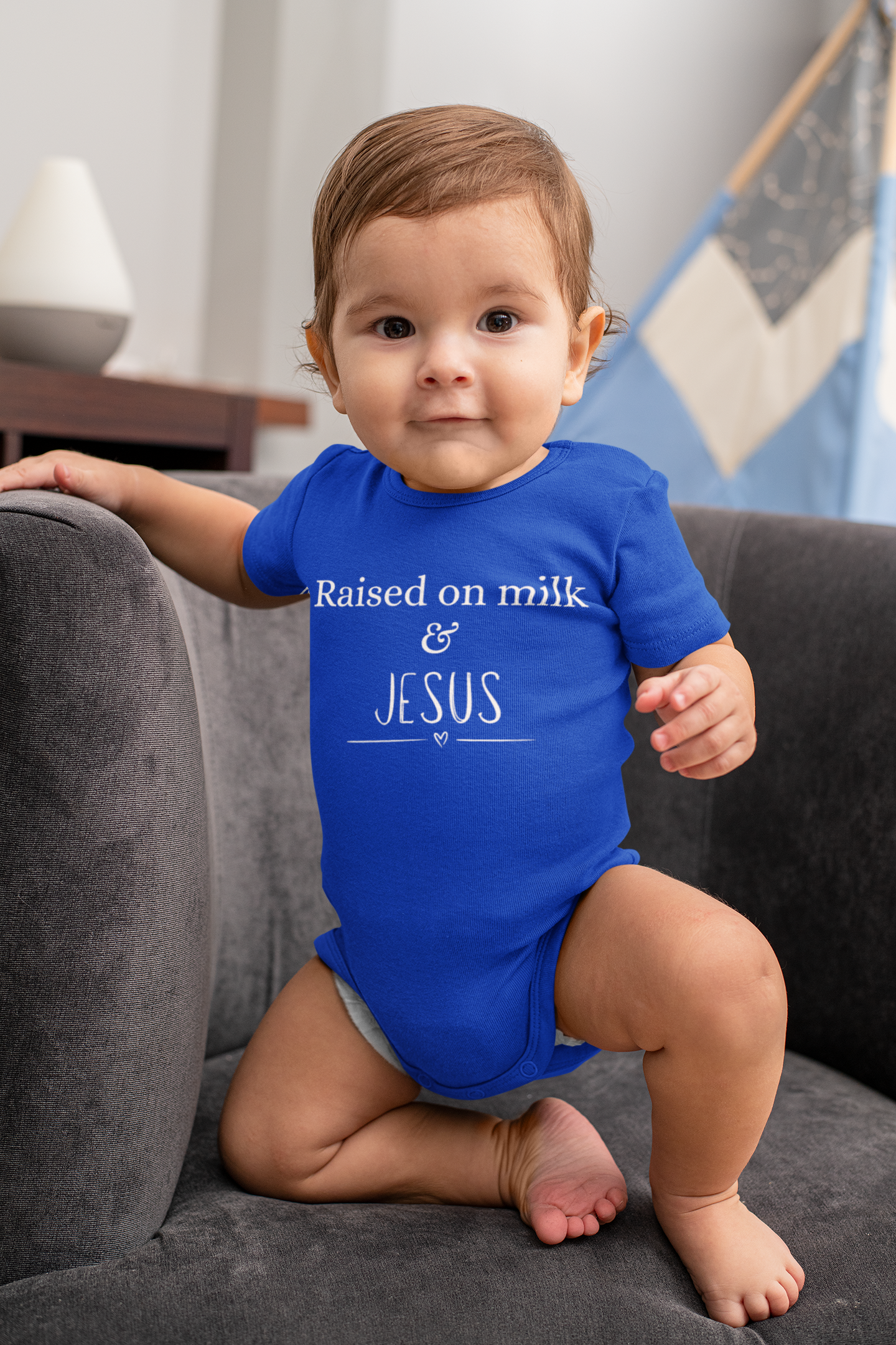 Raised on Milk & Jesus Onesie