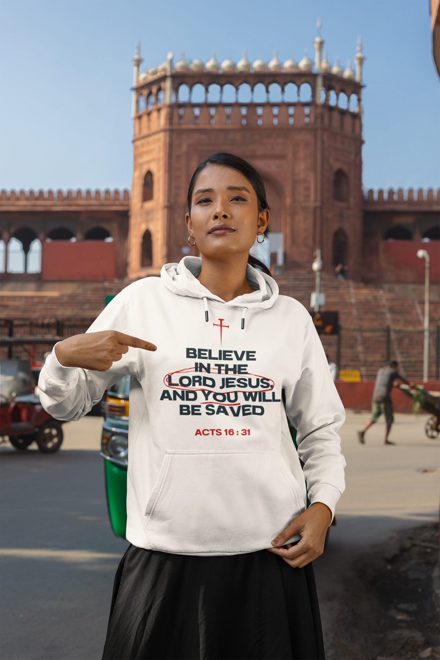 Believe in the Lord Jesus- Act 16:31 Hoodie