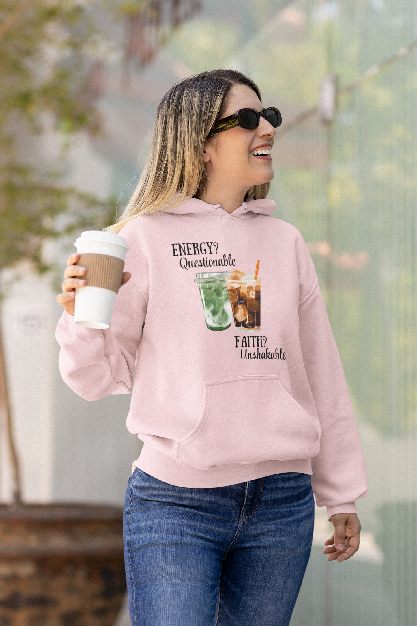 Energy? Questionable. Faith? Unshakable. Hoodie