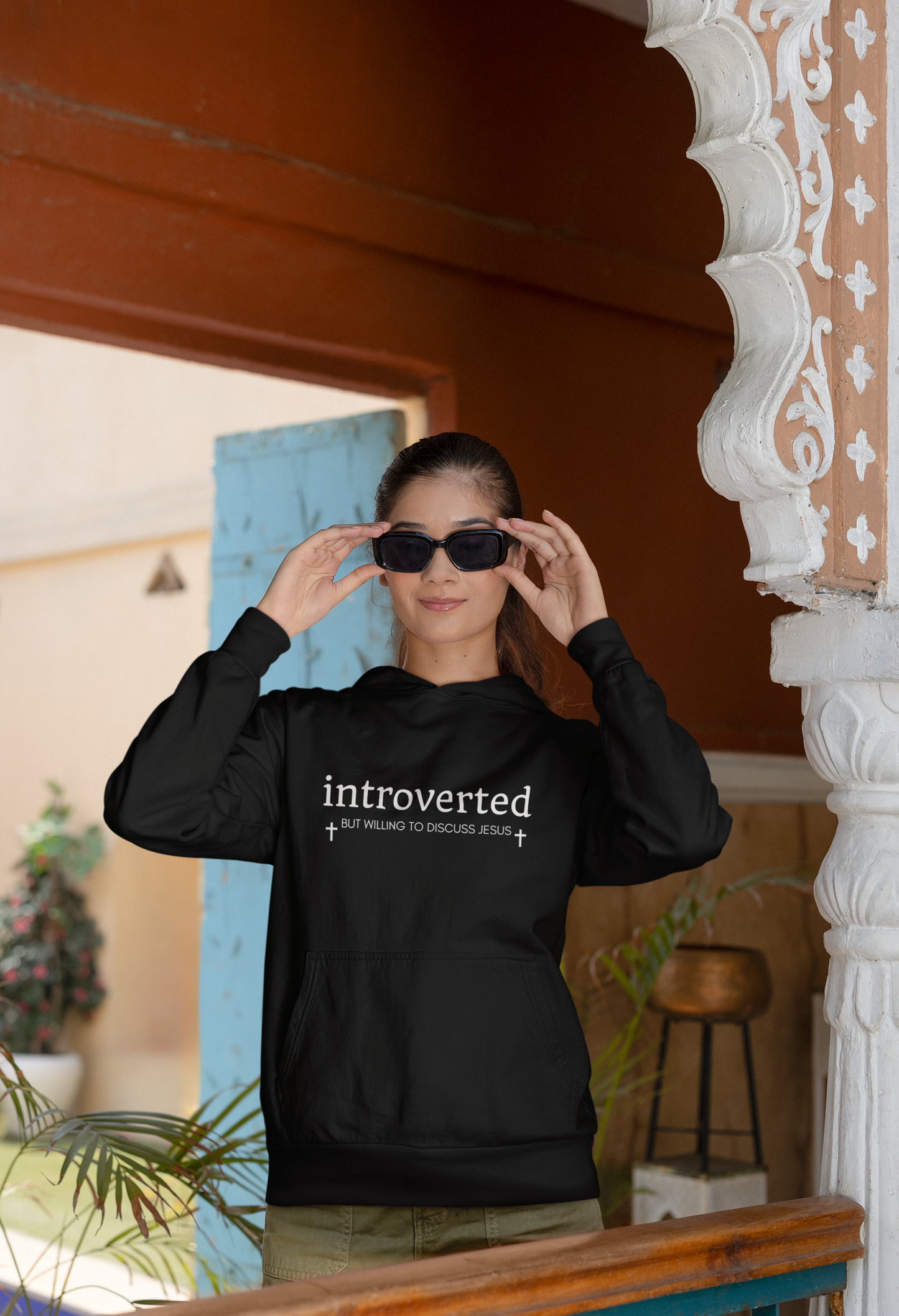 Introverted but Willing to Discuss Jesus Hoodie