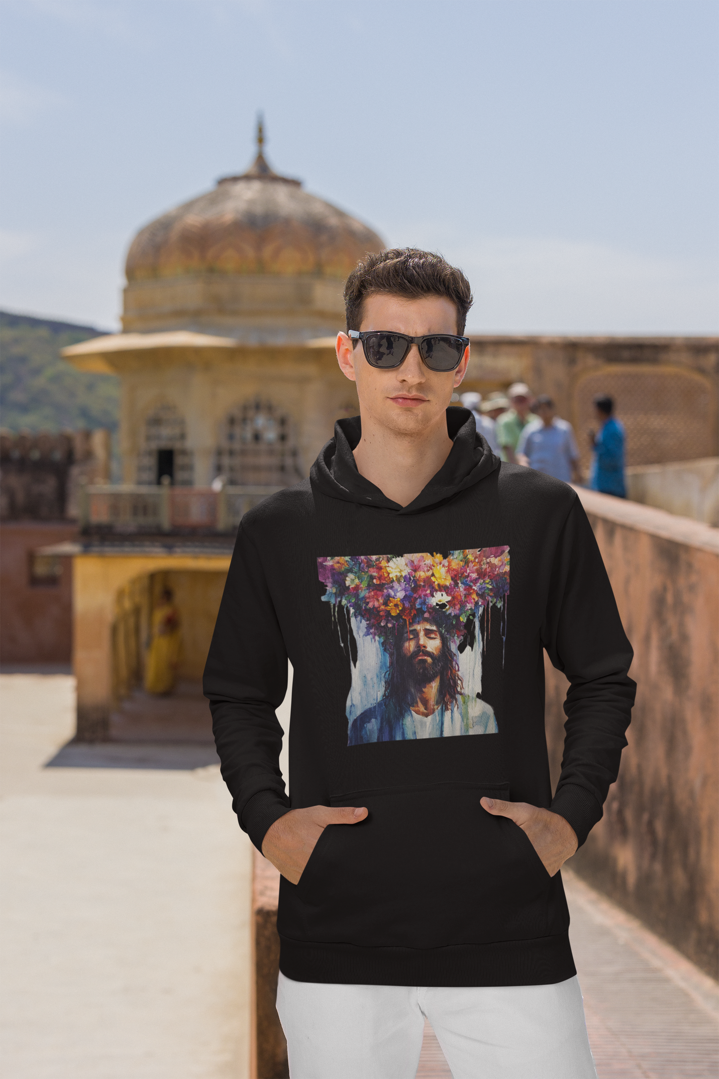 Flower Crown Jesus Hoodie