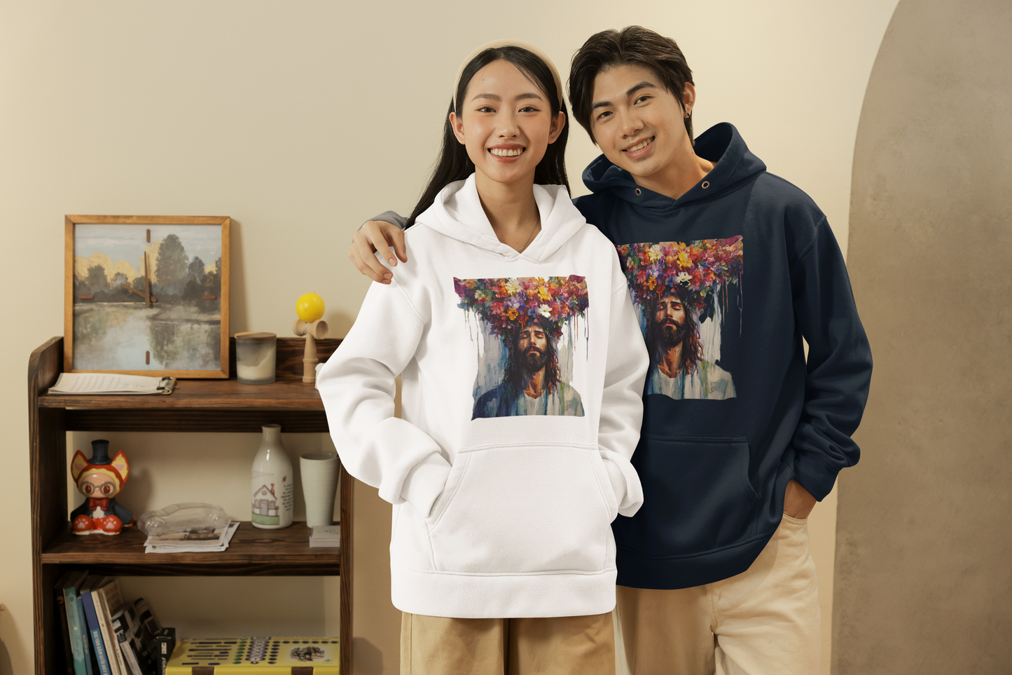 Flower Crown Jesus Hoodie