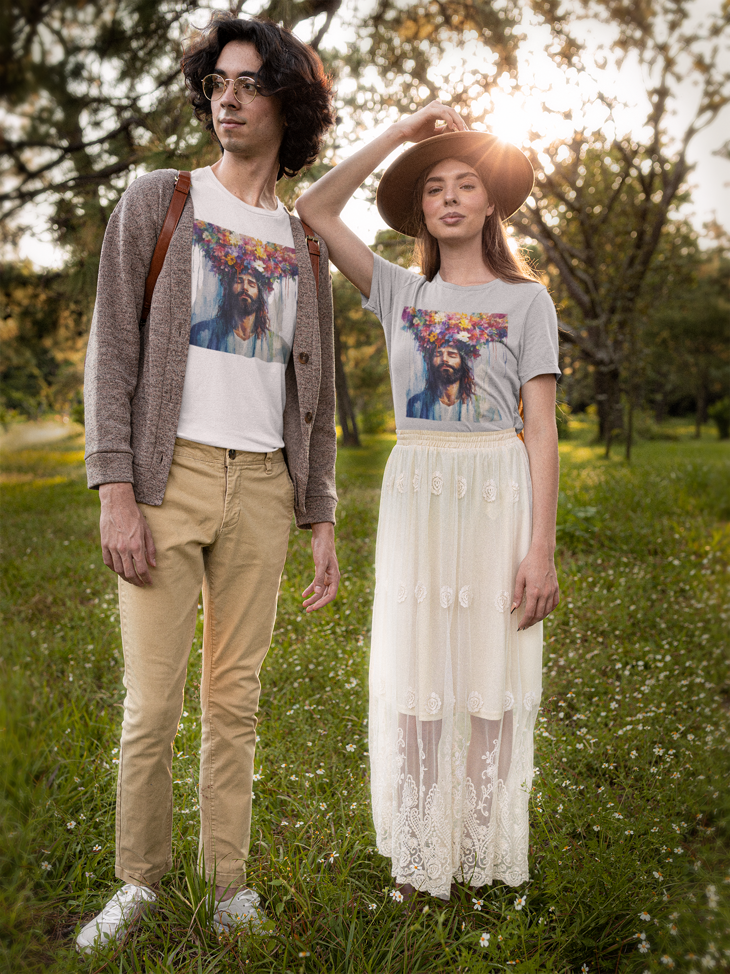 Flower Crown Jesus T-Shirt