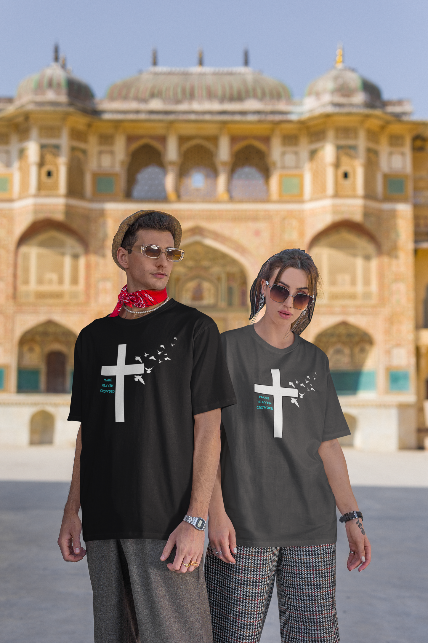 Make Heaven Crowded Cross T-Shirt