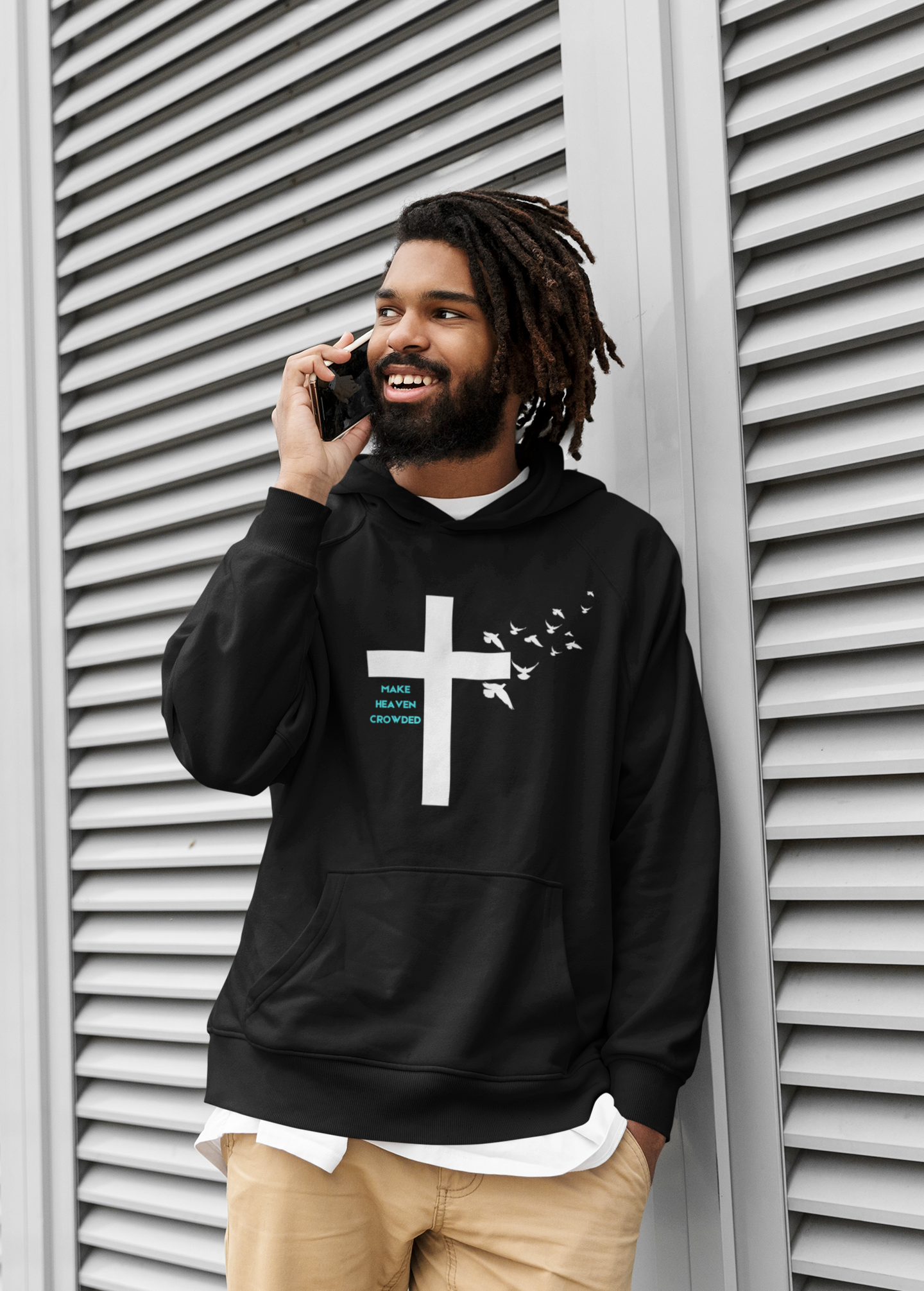 Make Heaven Crowded Cross Hoodie