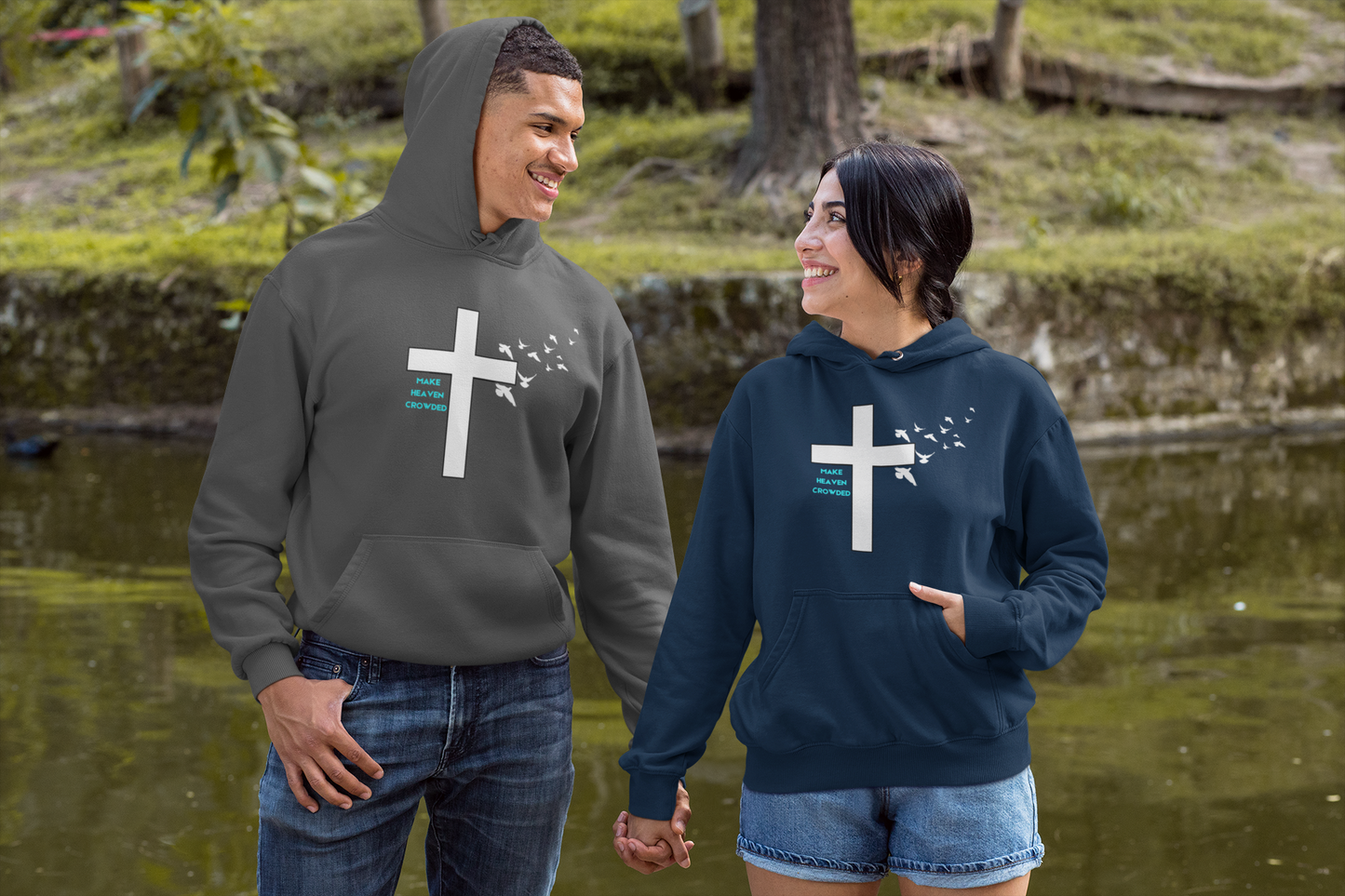 Make Heaven Crowded Cross Hoodie