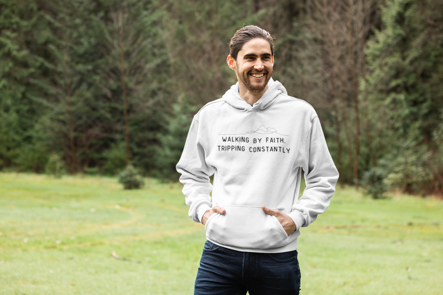 Walking By Faith. Tripping Constantly Hoodie