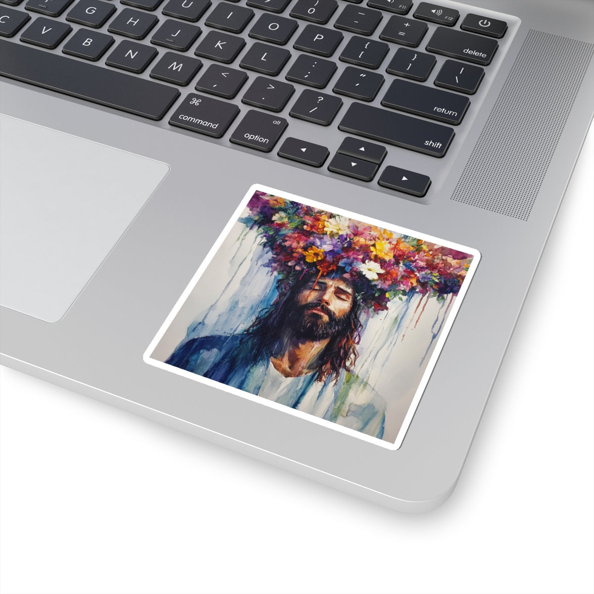 Flower Crown Jesus Sticker