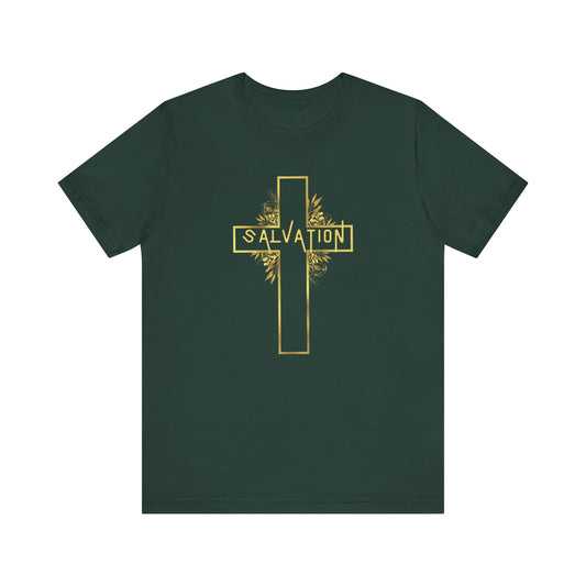 Salvation- Gold Cross T-Shirt