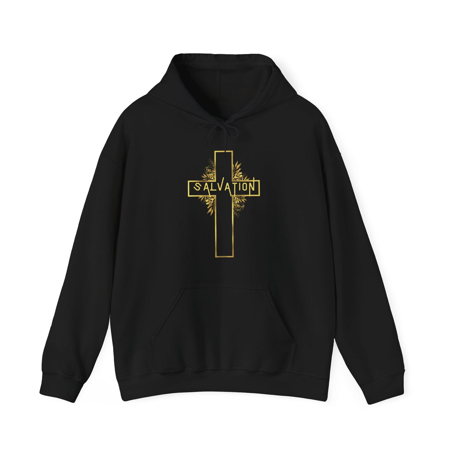 Salvation- Gold Cross Hoodie