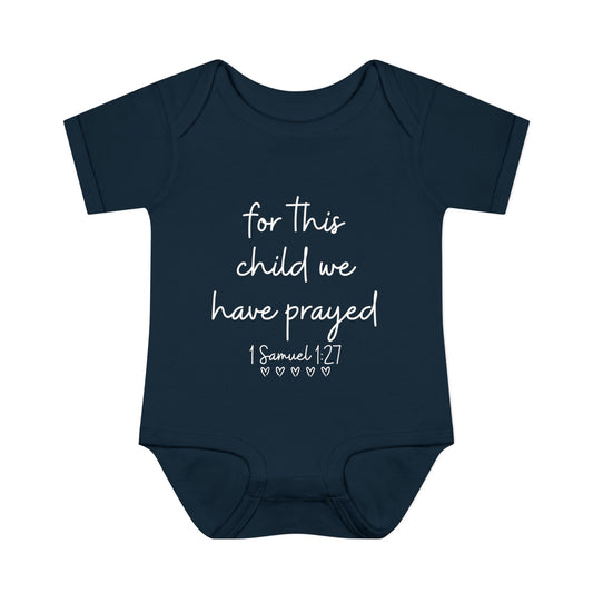 For This Child We Have Prayed Onesie