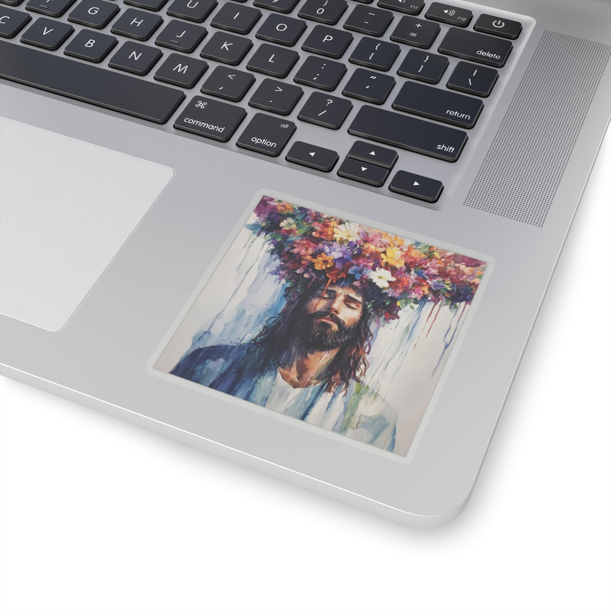 Flower Crown Jesus Sticker
