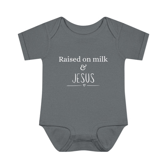 Raised on Milk & Jesus Onesie